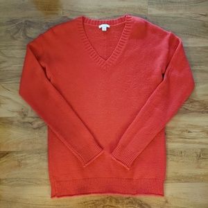 GAP wool blend red V-neck Tunic sweater S